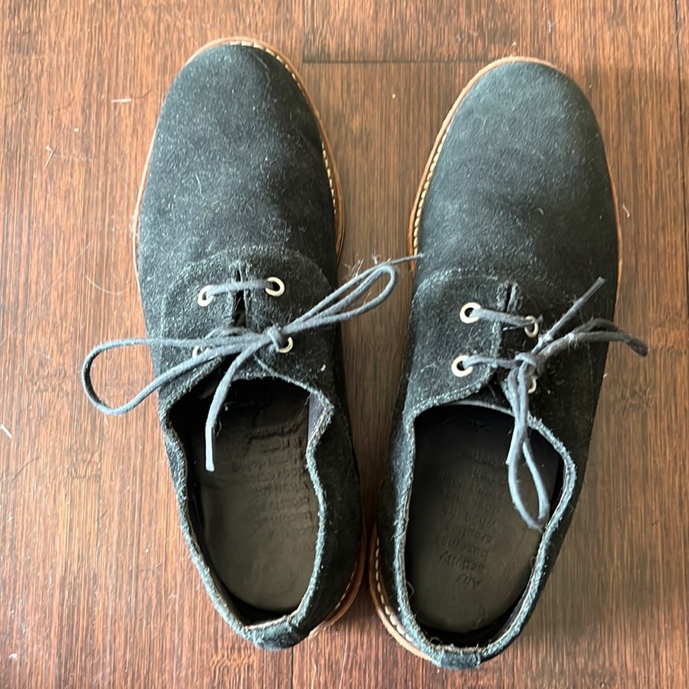 Helm Boots Suede Oxfords in Black